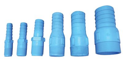 หางปลาไหล (แป๊ปลด) PVC สีฟ้า ตราเสือ