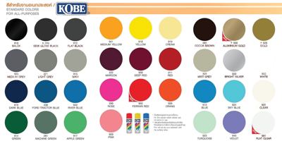 สีสเปรย์ KOBE สีสำหรับงานอเนกประสงค์ (STANDARD COLORS)