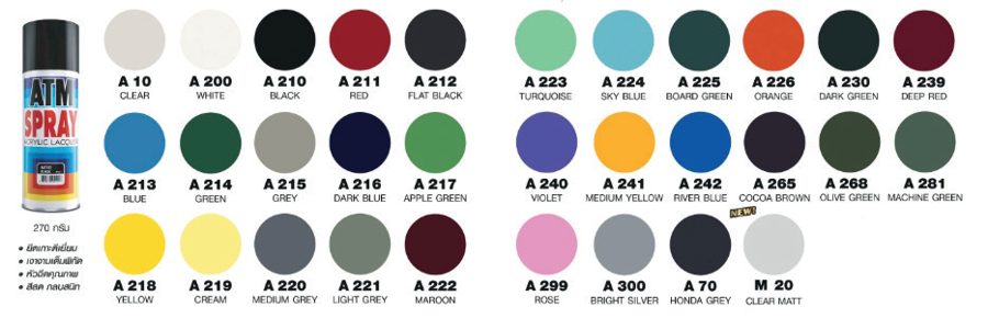 สีสเปรย์ ATM สีมาตรฐาน