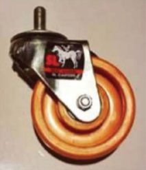 ล้อไนล่อนสีส้มตลับลูกปืนคู่ SL แบบเกลียว 1/2 หมุน